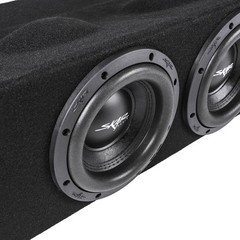 NEW QUAD 8″ 3200W LOADED SUB BOX FITS 2017-2025 FORD SUPER DUTY SUPERCREW CAB