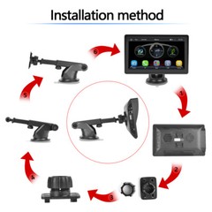 7″ Portable Car Stereo Radio Wireless Apple CarPlay Android Auto Touch Screen