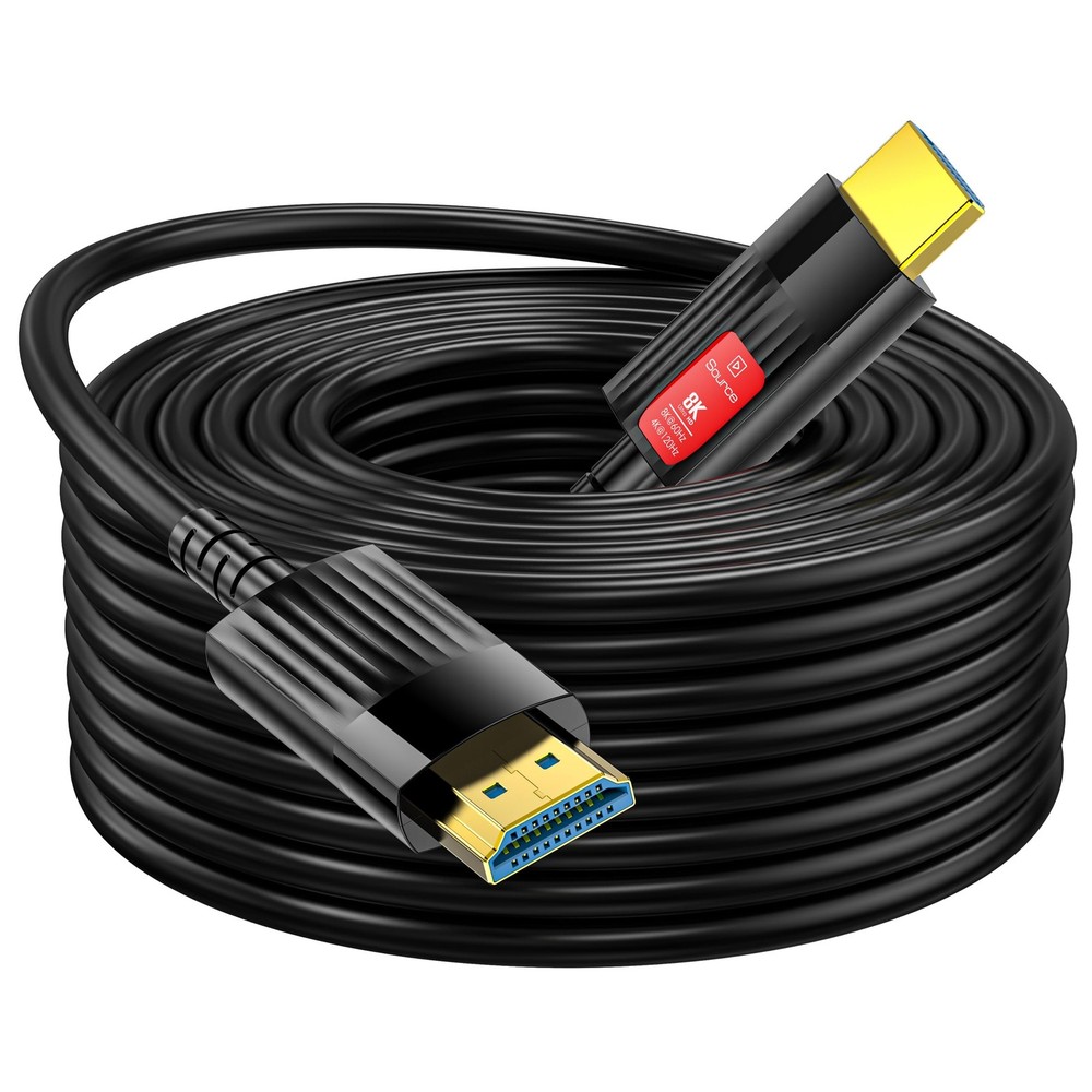 Anehmeta Fiber Optic HDMI Cable 200FT/61M, Long HDMI 2.1 Cable Support 48Gbps…