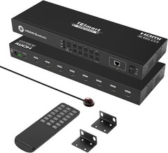 TESmart 8×1 HDMI Switch 8 in 1 Out 4K @ 60Hz HDCP with 19-inch Rack-Ears RS-232