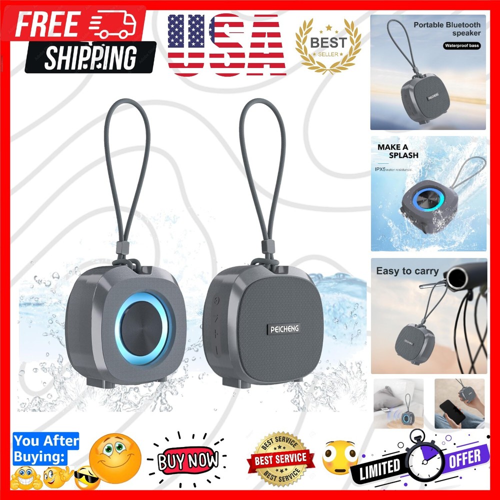Small Bluetooth Speaker with TWS, RGB Lights & Powerful Sound – Perfect Gift!