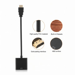 HDMI Male to VGA Female Video Cable Converter Adapter For PC Monitor 4K 3.0