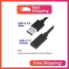 CERRXIAN USB 3.0 Type A Male to USB 3.0 Type C Female Connector Converter Adapte