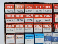 6AK6 6BH6 6X8A 6AS5 6BN4A 6GH8A 12BA6 6CB6A 6CF6 Vintage NOS Tubes (lot of 80)