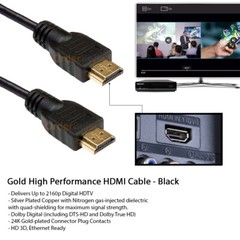 Premium HDMI Cable 3ft 6ft 10ft 15ft 25ft 50ft Gold For HD TV lot Us