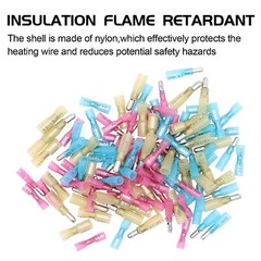 200pcs Heat Shrink Bullet Wire Connectors 22-10AWG Male Female Crimp Terminals