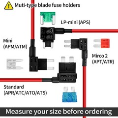 Low Profile Mini Fuse Tap Upgraded Locking Clip Adapter With 5a Fuse For Rv Suv