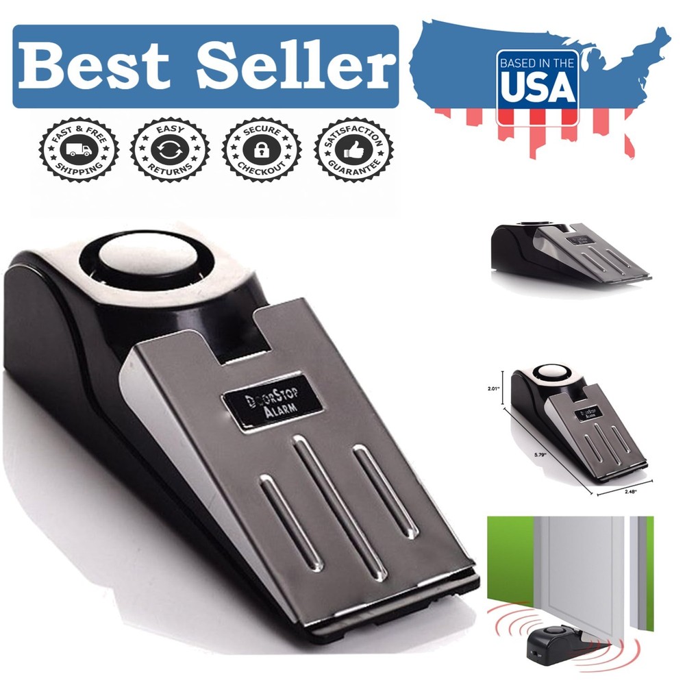 Easy to Use Door Stop Alarm with Loud 120db – Ultimate Travel Security Device