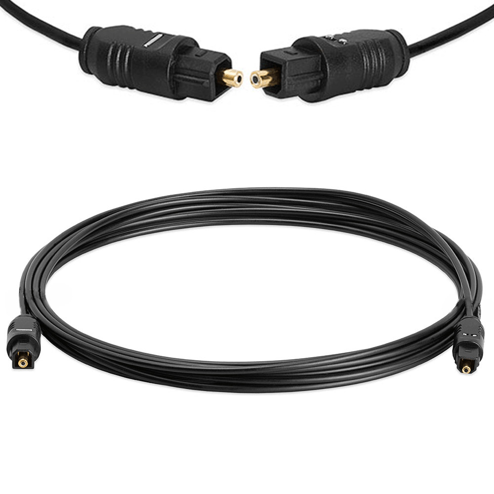 12FT TOSLINK Fiber Optic Optical Digital Audio Cable SPDIF Sound Bar Cord Gold