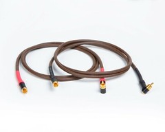 Belden 8402, 3502ABAU to Angle 3502ABAU Black Gold HI-FI RCA Interconnect Cable.