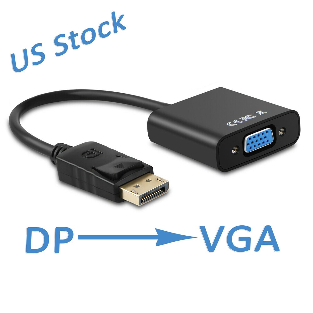 DP DisplayPort Male to VGA Female Converter Adapter Adaptor Cable For PC Laptop