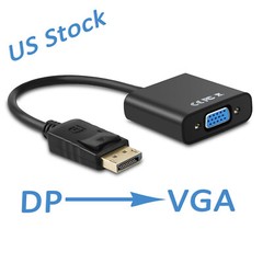 FHD Lot DP DisplayPort Male to VGA Female Converter Adapter Cable For PC Laptop