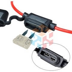 3 Pack 12 Gauge Mini ATC 25A Fuse Holder In Line AWG Wire Copper 12 Volt Blades