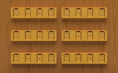 Battery Rack for DeWalt 20V, 4 Slot, Yellow-4pc