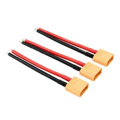 3 Pcs XT90 Male Connectors w/ 10cm 12AWG Wire for Turnigy Zippy Lipo -44