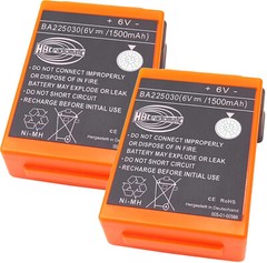 2Pcs BA225030 6V Ni-Mh Rechargeable Battery For HBC Pump Truck Remote Control
