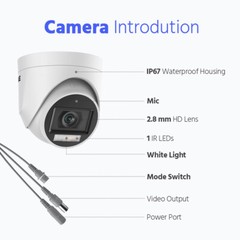 ANNKE 8CH DVR 5MP Audio Security Camera System H.265+ AI Detection Color Night