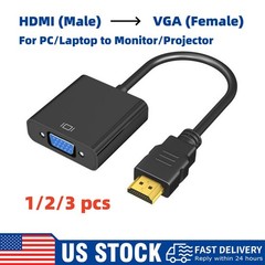 HDMI Male to VGA Female Adapter Converter Cable for Video HDTV DVD PC 1080P