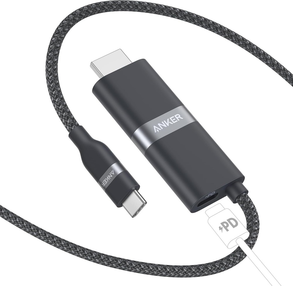 Anker Nano USB C to HDMI Cable Adapter 140W PD Charging 4K@60Hz Advanced Shield
