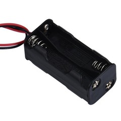 2x 4-AAA Battery Spring Clip Holder Case Plastic Box Tow Layers Stacked 6V DC