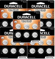 LOT OF 5 DURACELL 6 CT 3V CR2032 LITHIUM COIN (30 BATTERIES TTL ) EXP 2033