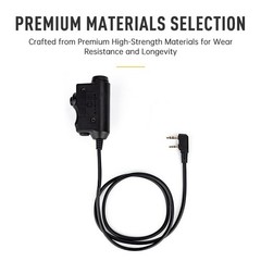 EARMOR Military standard PTT For Kenwood, Baofeng, Woxoun Tactical Headset