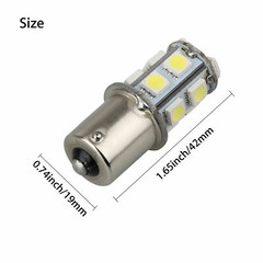 10x Super Bright White 1156 RV Trailer 13-SMD LED 1141 Interior Light Bulbs Lamp