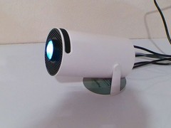 Smart Portable Cylindrical Movie Projector with Remote and Power Cable