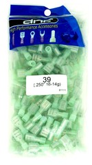 100 FEMALE NYLON INSULATED WIRE TERMINAL 16-14 Ga AWG QUICK DISCONNECT CONNECTOR