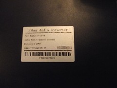 THOR FIBER, FIBER OPTIC TRANSMITION SYSTEM F-4A-TX, FIBER AUDIO COVERTER