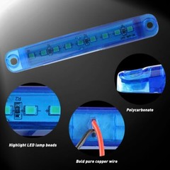 10X Blue LED Side Marker Lights Bullet Clearance Light Truck Trailer Wateproof