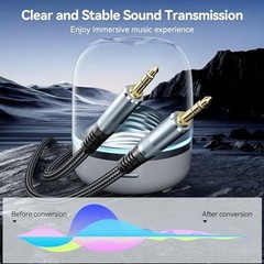AUX Cable 10Ft, 3.5Mm Audio Cable Long Aux Cord Male to Male 10 Feet Auxiliary H
