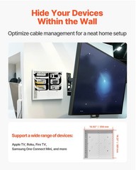 VEVOR Structured Media Enclosure 14 in Recessed in-Wall TV Media Box with Cover