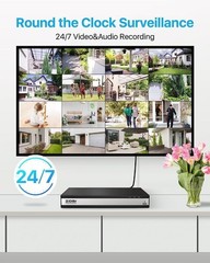 ZOSI 4K 8MP PoE IP Camera Weatherproof CCTV Security Camera Night Vision Audio