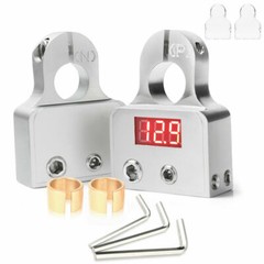 Heavy Duty 2x Car Battery Terminal Clamps Voltmeter Fit SAE Top Post 0/4/8 Gauge