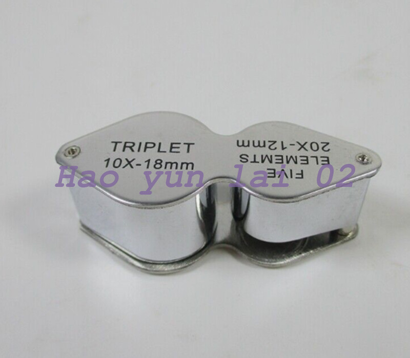 Geological magnifying glass 10 times 20 times double head and multiple geology