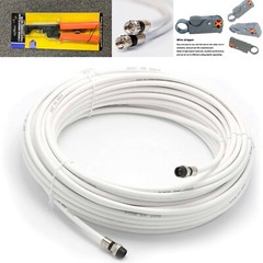 40ft RG6 CABLE with 7.6″ PROFESSIONAL COMPRESSION TOOL and wire stripper