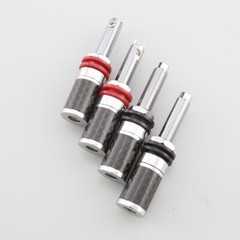 4Pcs Speaker Binding Post HIFI Jack Plug Banana Connector Socket Long Thread