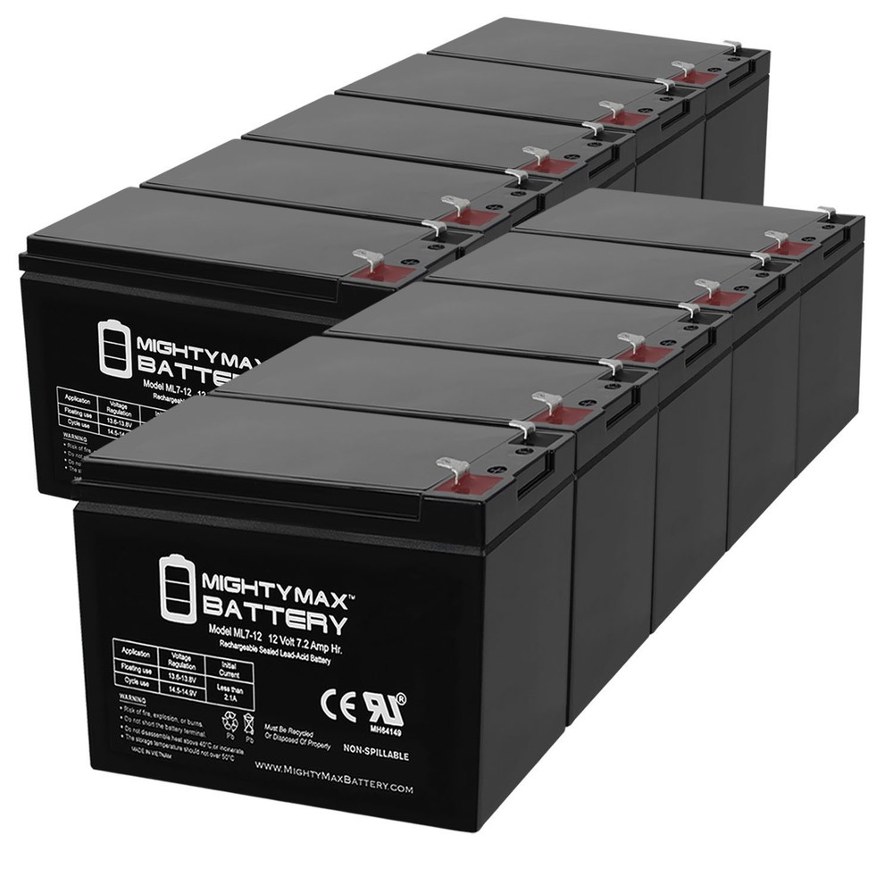 Mighty Max 12V 7Ah SLA Battery Compatible with CyberPower RB1280X2B – 10 Pack