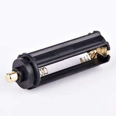 2x 3-AAA Battery Holder Cylindrical Round Circular Case Plastic 18650 Flashlight