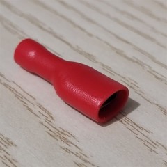 20-200pcs Red Female 1/4″ Spade Terminals Fully Insulated Crimp Wire Connectors