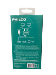 PHILCO FWV2001 HDMI Splitter 1 in 2 out 4k Dual Monitor 1080p 3D 6ft