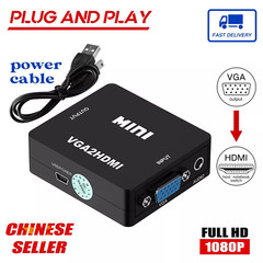 VGA to HDMI 1080P Full HD Mini VGA to HDMI Audio Video Converter Adapter New