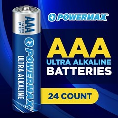 AAA Alkaline Batteries 24 Pack Powermax Battery 10 Year Shelf Life Long Lasting