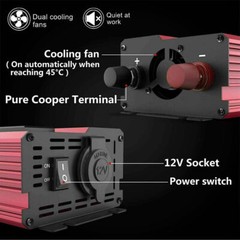 5000W Car Power Inverter DC 12V To AC 110V Pure Sine Wave Solar Converter LCD