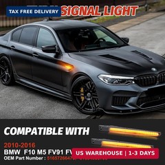 Led Signal Marker Light Smoke for BMW F10 M5 FV91 FV92 FV93 2010-2016, Pack of 2
