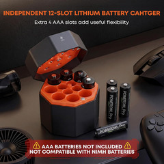 POWEROWL Pro 1.5V Rechargeable AA Batteries Lithium with Charger, 3600mWh Double