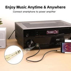 6.3mm 1/4″ Male plug to 3.5mm 1/8″ Female Jack Stereo Headphone Audio Adapter