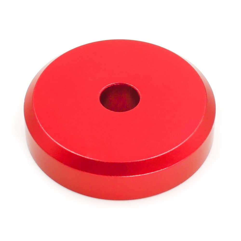 Red Aluminum 45 RPM Record Adapter for Record Player 7″ Vinyl Turntable