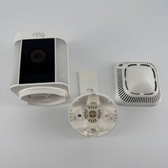 Ring – Spotlight Cam Plus Outdoor/Indoor Wireless 1080p Battery Camera – White